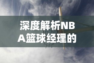 深度解析NBA篮球经理的选拔、培养机制及其影响因素：重塑篮球赛场上的智慧背后